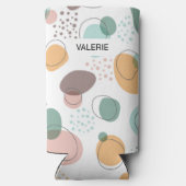 Organisch vormt een modern naadloos patroon seltzer blikjeskoeler (Achterkant)