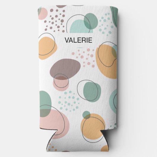 Organisch vormt een modern naadloos patroon seltzer blikjeskoeler (Achterkant)