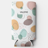 Organisch vormt een modern naadloos patroon seltzer blikjeskoeler (Voorkant)