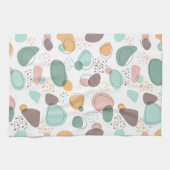 Organisch vormt een modern naadloos patroon theedoek (Horizontaal)