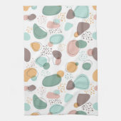 Organisch vormt een modern naadloos patroon theedoek (Verticaal)