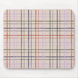 Organisch Wobbly Check Grid Patroon Moderne Liefde Muismat