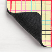 Organisch Wobbly Check Grid Patroon Retro Pop Muismat (Hoek)