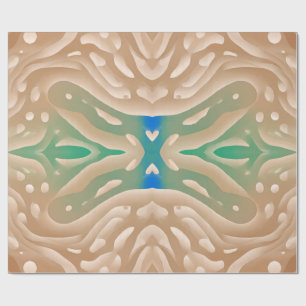 Organisch Zandgolf Abstract Patroon Cadeaupapier