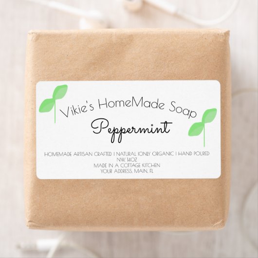 Organisch zend-zeeplabel etiket (Insitu)