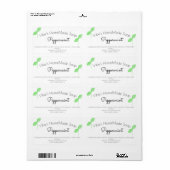 Organisch zend-zeeplabel etiket (Full Sheet)