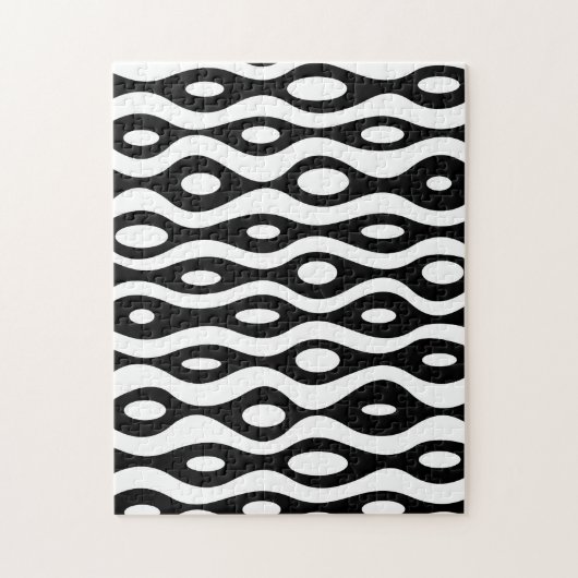 Organisch zwart-wit legpuzzel (Verticaal)