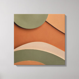 Organische aardetinten - Abstracte Boho Canvas Afdruk
