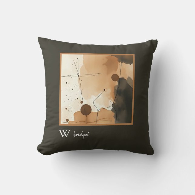 Organische aardse stroomvormen kussen (Voorkant)