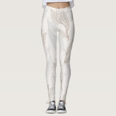 Organische Abstracte blad ontwerp Leggings (Voorkant)