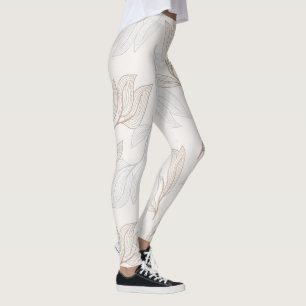 Organische Abstracte blad ontwerp Leggings
