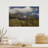 Organische bergen na Storm Poster (Keuken)