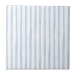 Organische blauwe strepen tegeltje<br><div class="desc">Organische Blue Stripe keramische tegel</div>