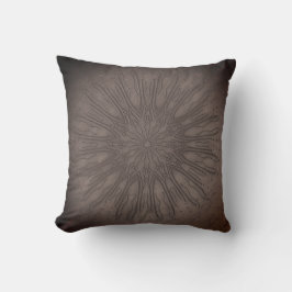 Organische boho stijl zonnestraal mandala grijs ne kussen