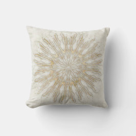 Organische boho stijl zonnesymbool mandala goud wi kussen