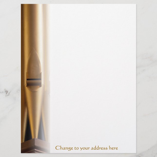 Organische briefkop met adres briefhoofd sjabloon (Voorkant)