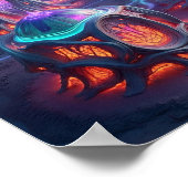 Organische buitenaardse stadsgebouwen poster (Hoek)