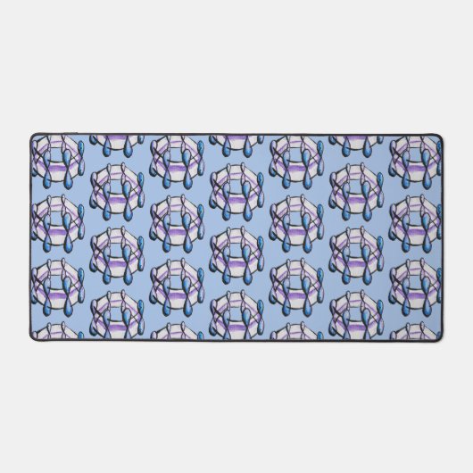 Organische chemie Kunst Benzene Molecule Orgo Bureaumat (Voorkant)