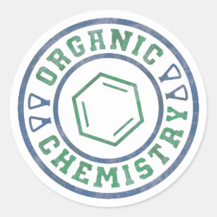 Organische chemie ronde sticker