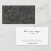 Organische Cirkelvormen Patroon in Grijs/Wit Visitekaartje (Voorkant / Achterkant)