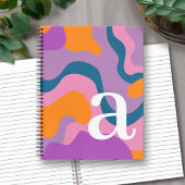 Organische Curven met Reusachtig Modern Monogram Notitieboek