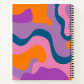 Organische Curven met Reusachtig Modern Monogram Notitieboek (Achterkant)