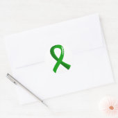Organische donatie Groen lint 3 Ronde Sticker (Envelop)