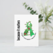 Organische donatiebloem briefkaart (Staand voorkant)