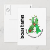 Organische donatiebloem briefkaart (Voorkant / Achterkant)