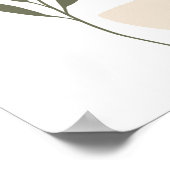 Organische Eenvoudige Boho Tekeningen Boho Chique  Poster (Hoek)