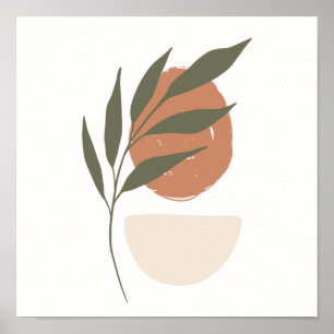 Organische Eenvoudige Boho Tekeningen Boho Chique Poster