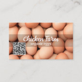 Organische Eieren QR-code Visitekaartje (Voorkant)
