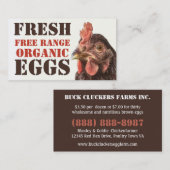 Organische eieren uit vrije uitloop - Laagkip Visitekaartje (Voorkant / Achterkant)