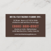 Organische eieren uit vrije uitloop - Laagkip Visitekaartje (Achterkant)