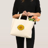 Organische gele bloem op zak mini tote bag (Voorkant (product))