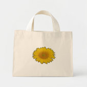 Organische gele bloem op zak mini tote bag (Voorkant)