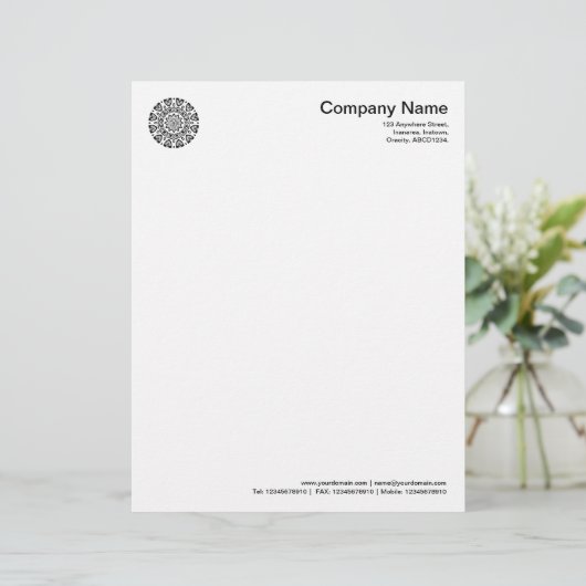 Organische geometrie 013 briefhoofd ontwerp (Staand voorkant)