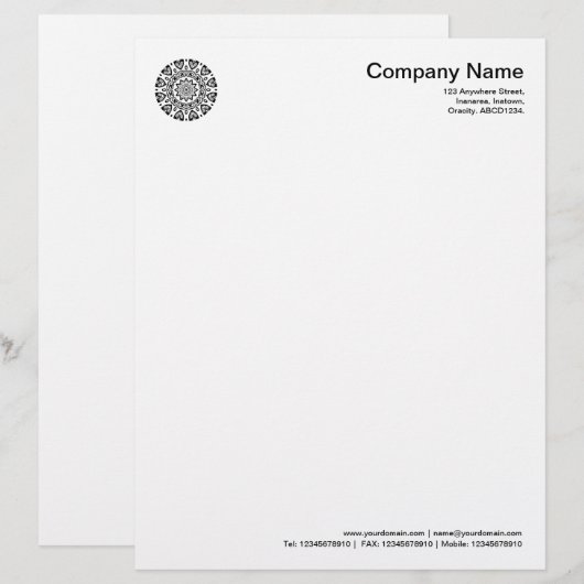 Organische geometrie 013 briefhoofd ontwerp (Voorkant / Achterkant)