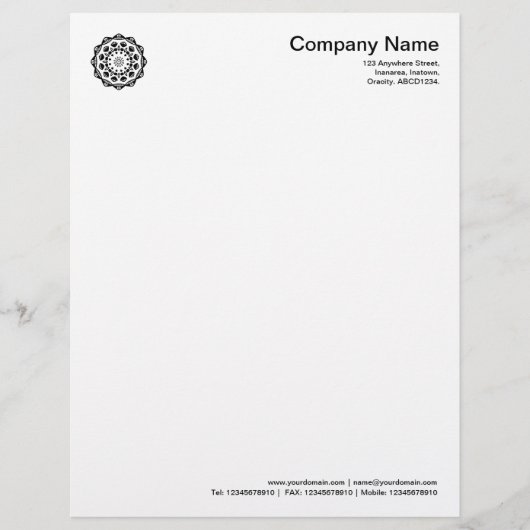 Organische geometrie 015 briefhoofd (Voorkant)
