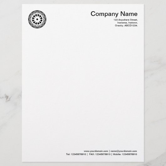 Organische geometrie 09 briefhoofd ontwerp (Voorkant)