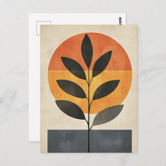 Organische geometrie #129 briefkaart (Voorkant / Achterkant)