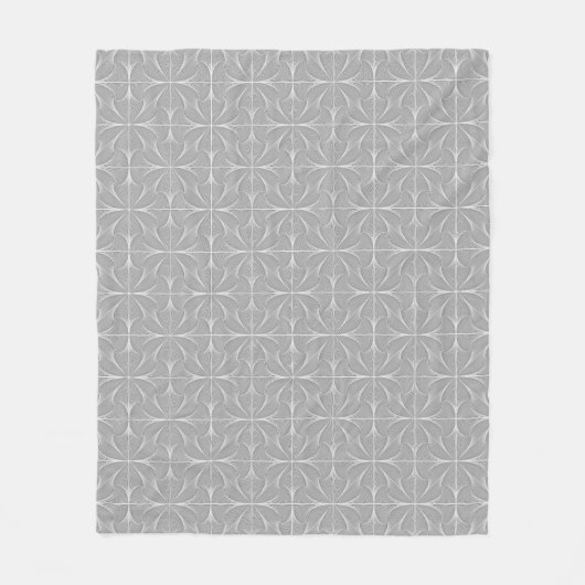 Organische geometrie in grijs fleece deken (Voorkant)