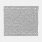 Organische geometrie in grijs fleece deken (Voorkant (Horizontaal))
