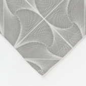 Organische geometrie in grijs fleece deken (Hoek)