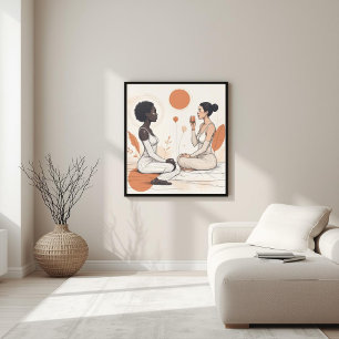 Organische Geometrie – Moderne Natuurfusie Poster