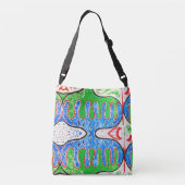 "Organische Geometrie" Schoudertas Crossbody Tas (Achterkant)