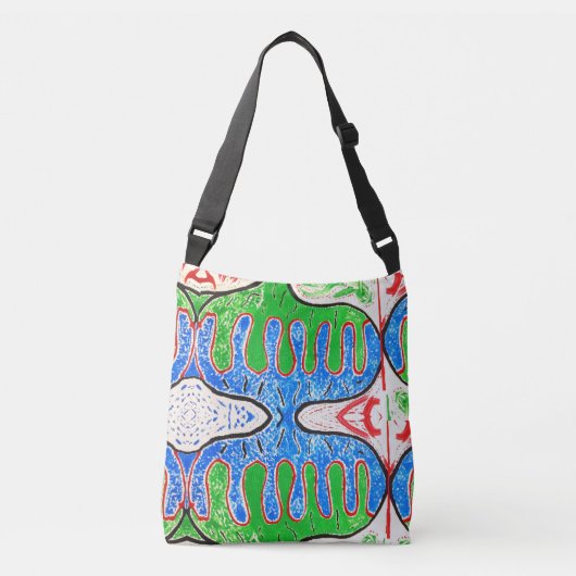 "Organische Geometrie" Schoudertas Crossbody Tas (Voorkant)