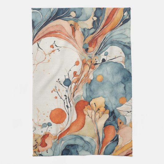 Organische Geometrie Symfonie Liefhebber V3 Theedoek (Verticaal)