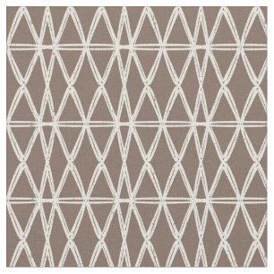 organische geometrische retro rooster tegel mocha stof