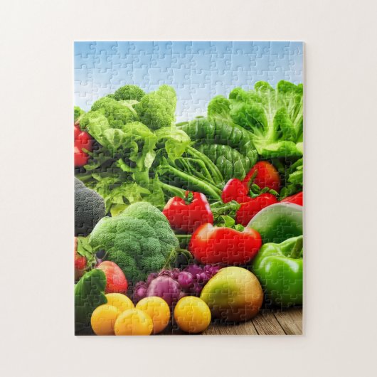 Organische groenten en fruit Jigzaag Puzzle Legpuzzel (Verticaal)